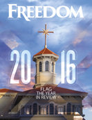 Freedom Magazine. The Year in Review issue cover